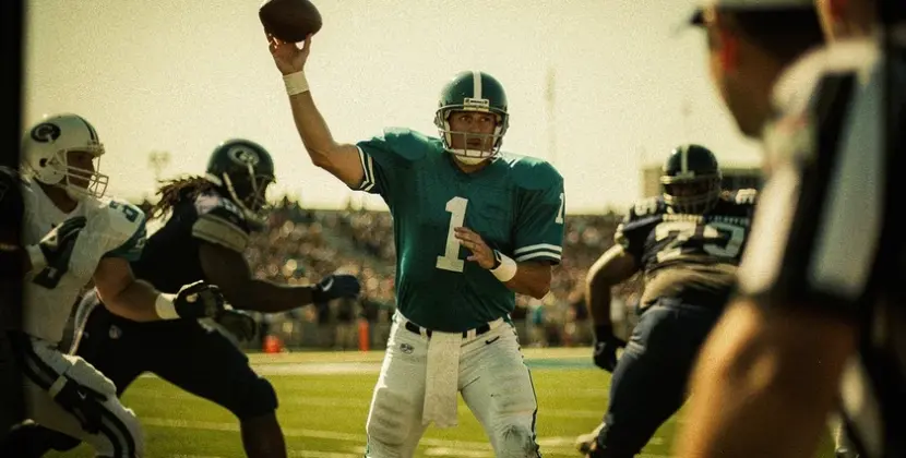 Baltimore Ravens quarterback Lamar Jackson on the field during an NFL game in 2026