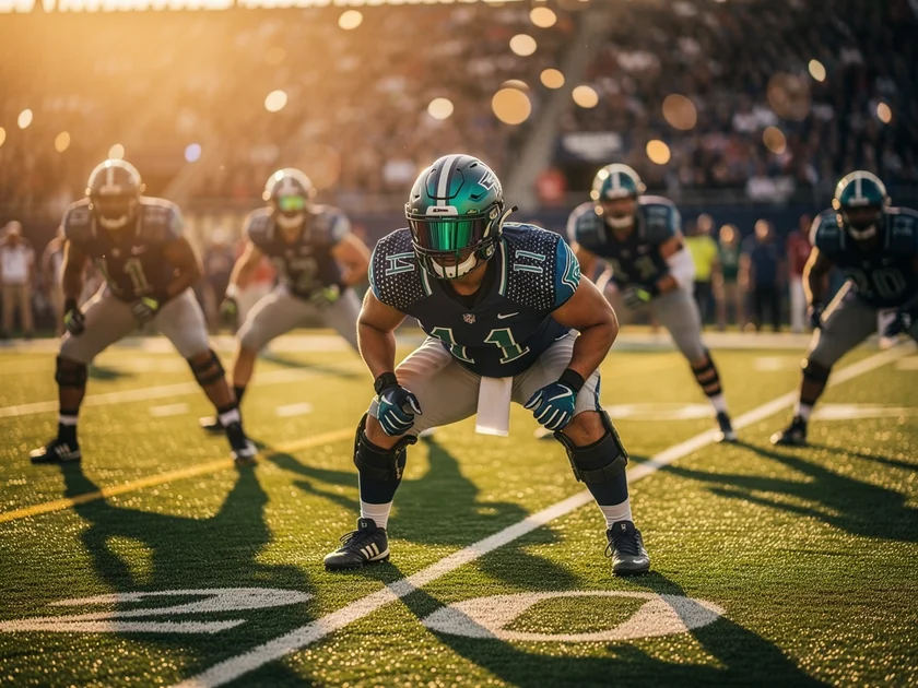 Bo Nix dropping back to pass for the Denver Broncos during a 2025 NFL regular season game