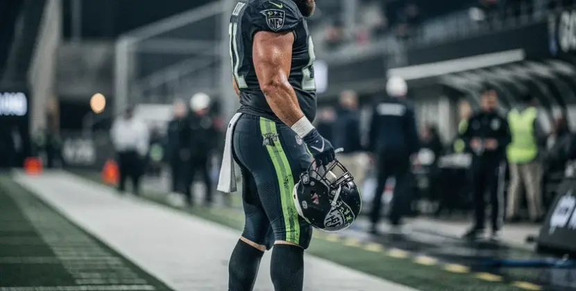 George Kittle in San Francisco 49ers uniform highlighting the team's 2026 salary cap decisions