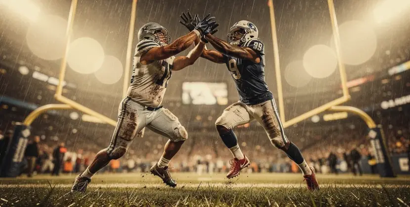 Los Angeles Chargers helmet on field as team pursues wide receiver George Pickens in 2026 NFL offseason