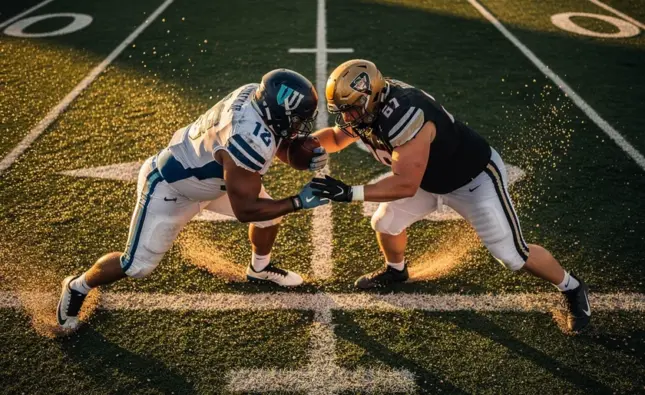 Miami Dolphins defensive lineman in a pass-rush stance during 2026 NFL offseason practice