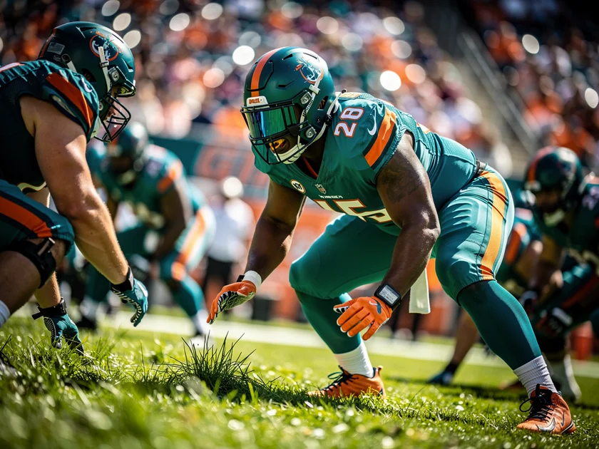 Myles Garrett Cleveland Browns defensive end rushing the passer during an NFL game in 2025