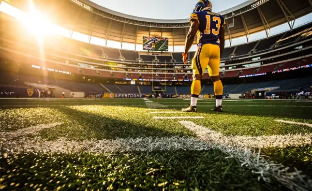 New Orleans Saints running back Alvin Kamara in uniform during an NFL offseason workout in 2026