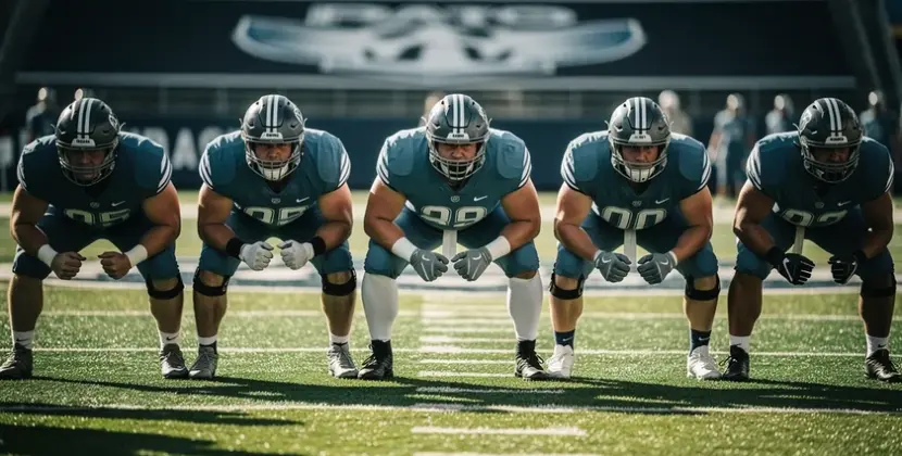 New York Giants helmet on the field during an NFL offseason practice session at MetLife Stadium